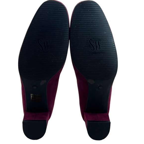 Stuart Weitzman Gabby 45 Suede Chunky Heel Pumps Women’s Size 10 - Picture 7 of 9